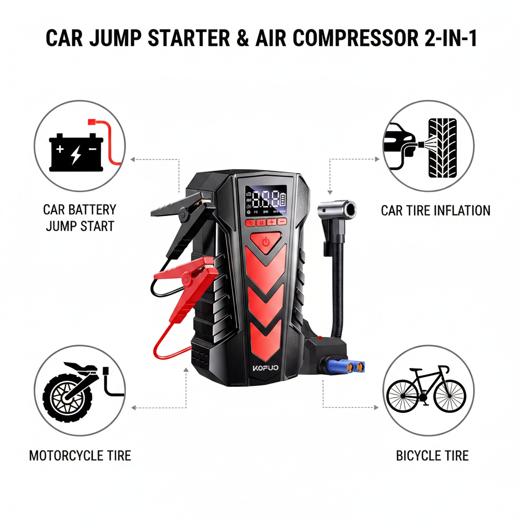 Demaror auto infografic utilizari multiple